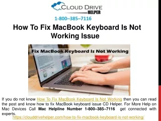 how to fix macbook keyboard is not working issue