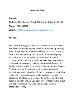 asap lock key