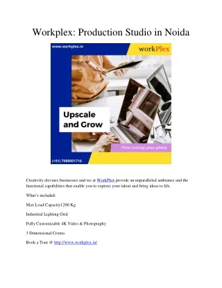 workplex production studio in noida