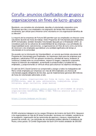 coru a anuncios clasificados de grupos