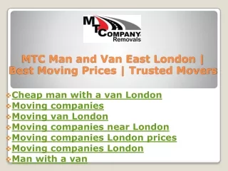 Moving companies London prices