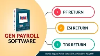 Gen Payroll Software for TDS, PF, and ESI Returns' Filing