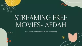 Streaming free Movies on Afdah without ads and pop-ups