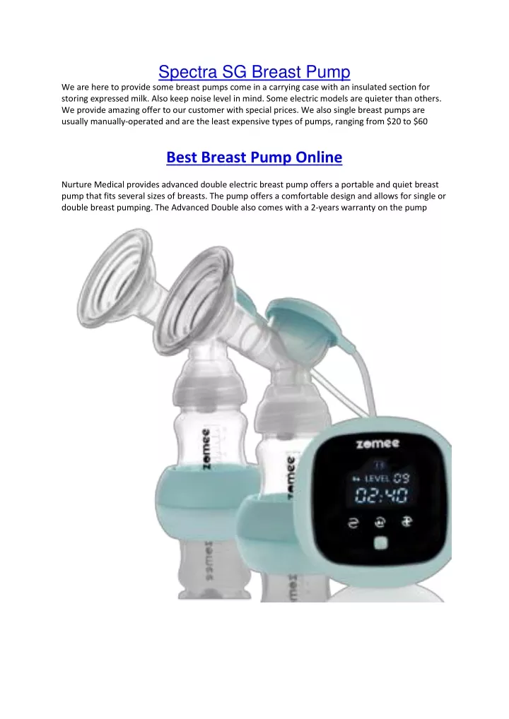 spectra sg breast pump we are here to provide