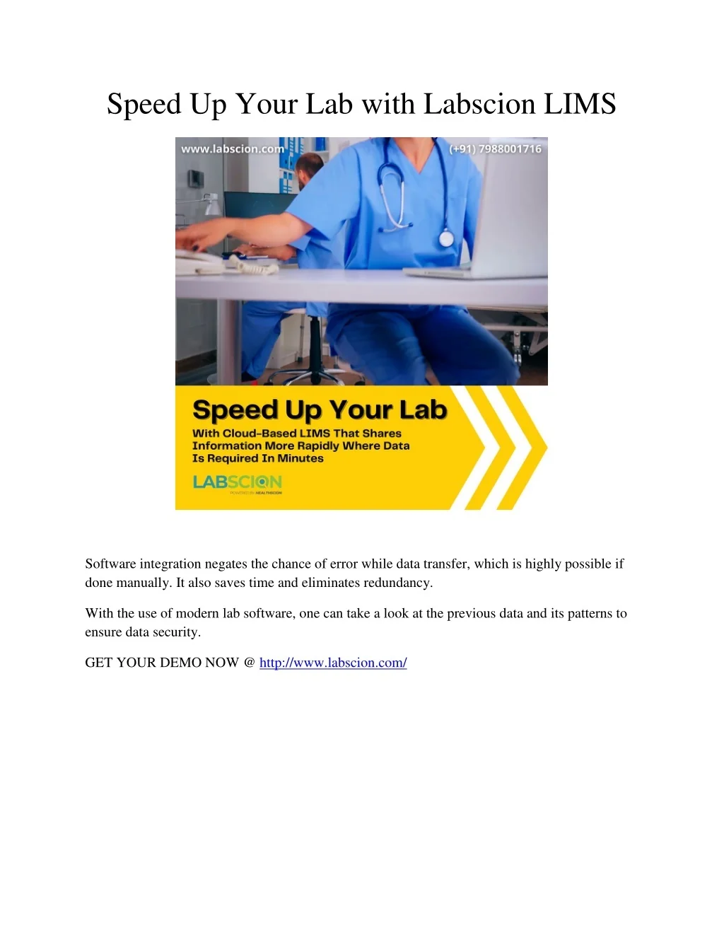 PPT - Speed Up Your Lab with Labscion LIMS PowerPoint Presentation ...