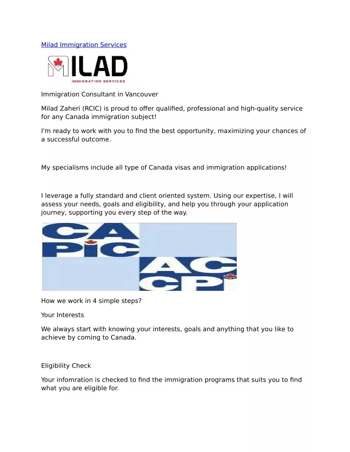 milad immigration services