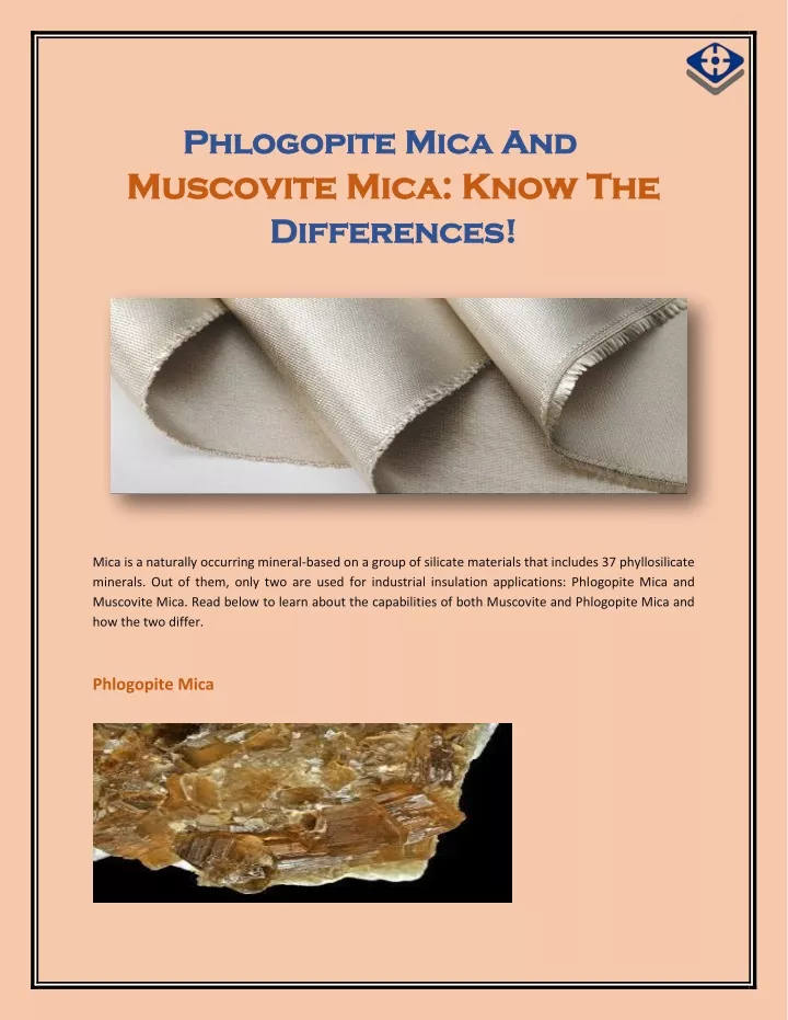 phlogopite mica phlogopite mica and muscovite