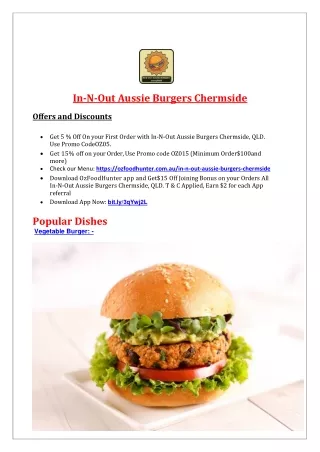 in n out aussie burgers chermside offers