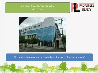 Economical industrial Space For rent Lease In Noida 98999020199 Delhi Ncr