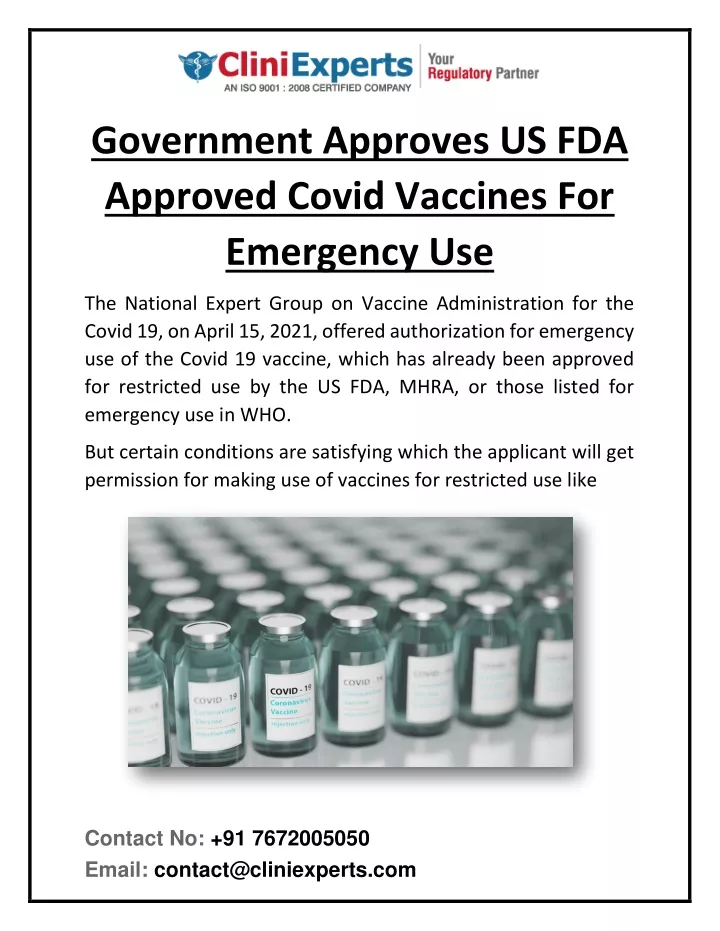 government approves us fda approved covid