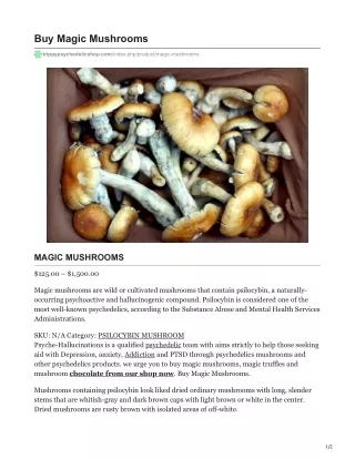 buy magic mushrooms