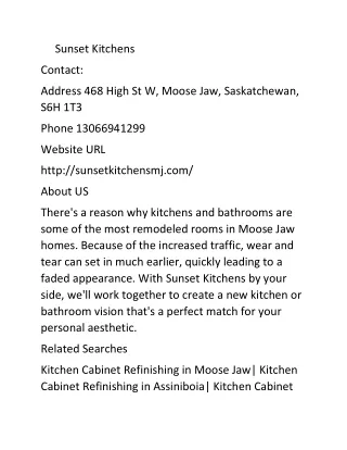 sunset kitchens