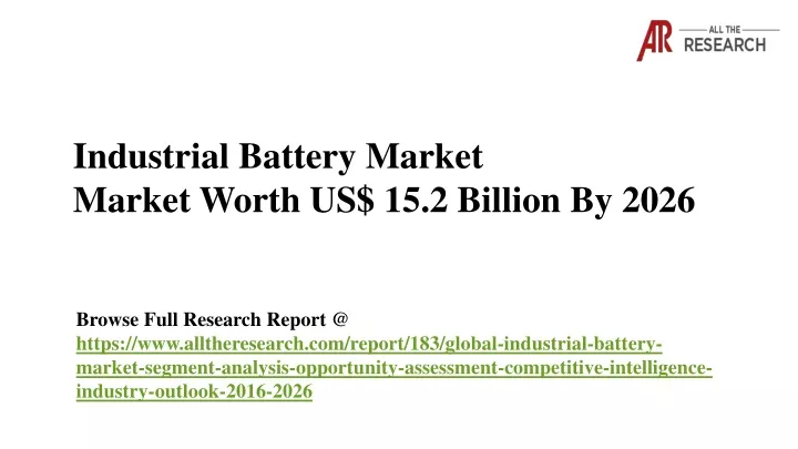 industrial battery market market worth