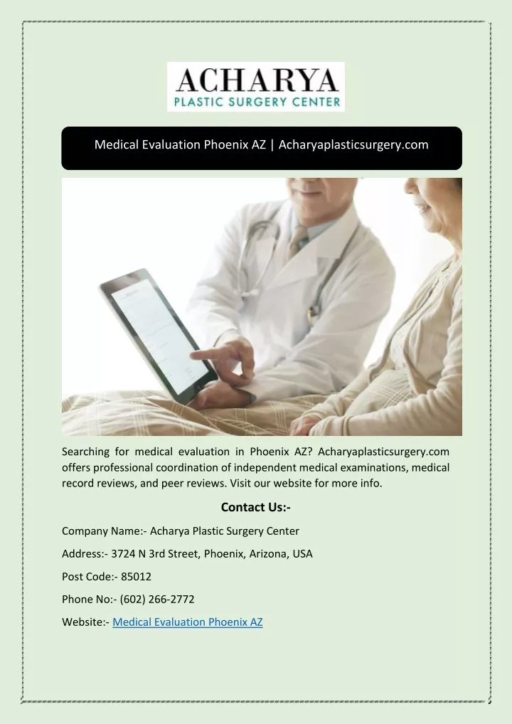 medical evaluation phoenix