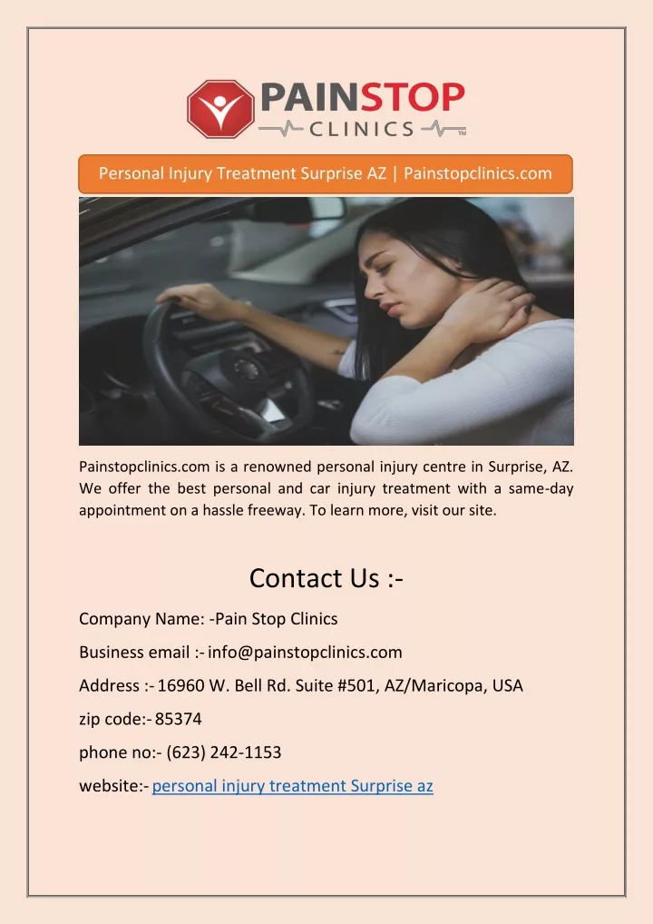 personal injury treatment surprise