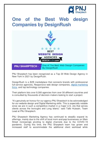one of the best web design companies by designrush