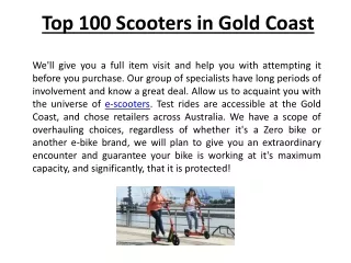 Top 100 Scooters in Gold Coast