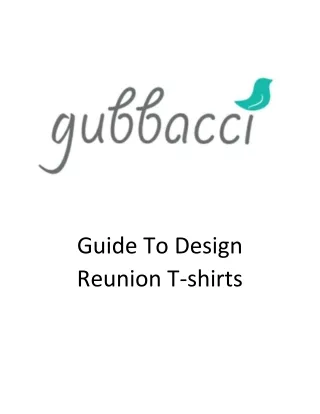 Guide To Design Reunion T-shirts