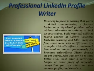 Professional Linkedin Profile Writer