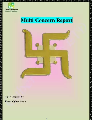 Health, Child Birth Problem, Career, Love, Romance - Multi Concern Report
