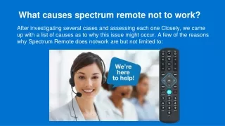 What causes spectrum remote not to work
