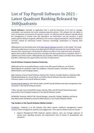 list of top payroll software in 2021 latest