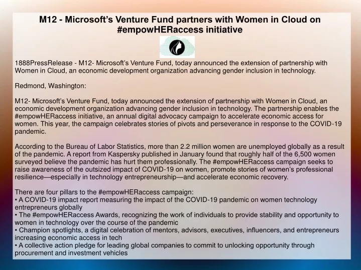 m12 microsoft s venture fund partners with women