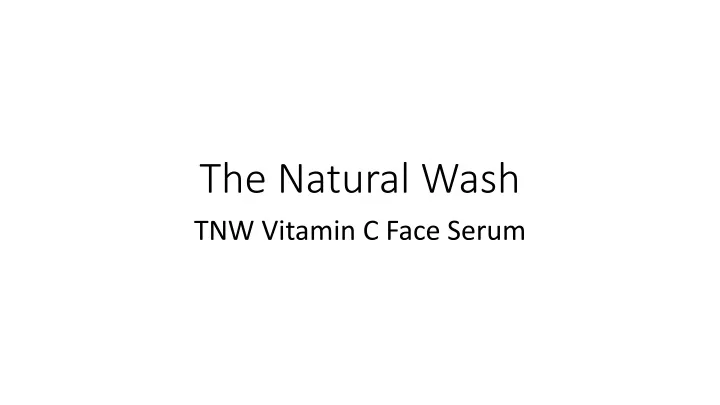 the natural wash