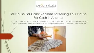 Sell House For Cash With Best Real Estate Agent in Georgia | Peach State Develop