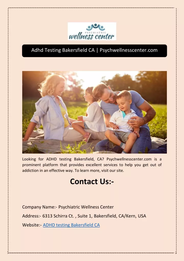 adhd testing bakersfield ca psychwellnesscenter