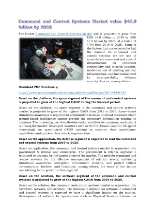 the global command and control systems market
