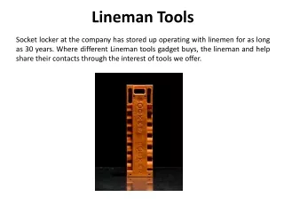 lineman tools