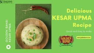 Delicious Kesar Upma Recipe -  Golden Bansi