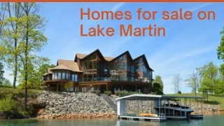 Lake Martin Waterfront Homes For Sale