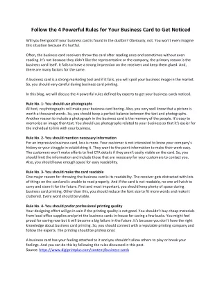 follow the 4 powerful rules for your business
