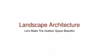 Get The Best landscape Architecture Concepts From Us | Masara