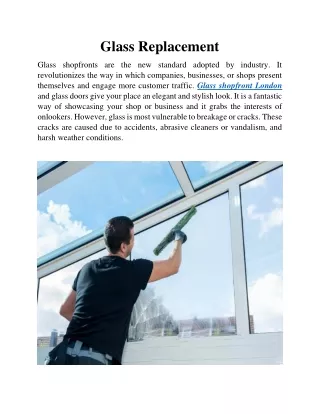 Glass Replacement Services