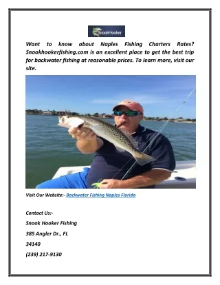 Backwater Fishing Naples Florida | Snookhookerfishing.com