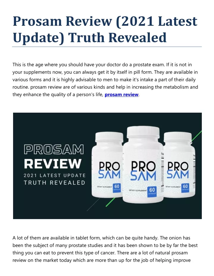 prosam review 2021 latest update truth revealed