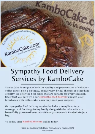 Sympathy Food Delivery Services by KamboCake
