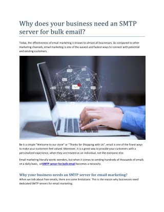 SMTP Server For Bulk Email Needs For Your Business | Mails2inbox