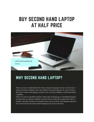 Buy second hand laptop at half price