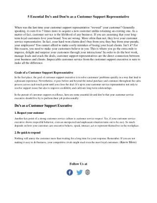 5 essential do s and don ts as a customer support