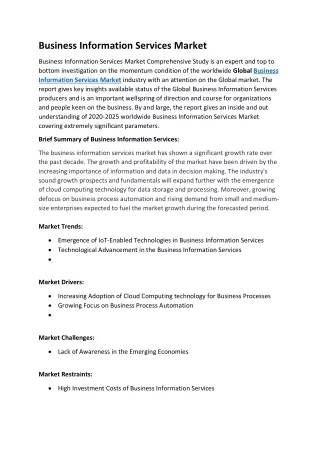 business information services market