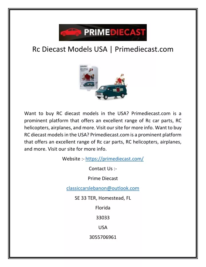 rc diecast models usa primediecast com