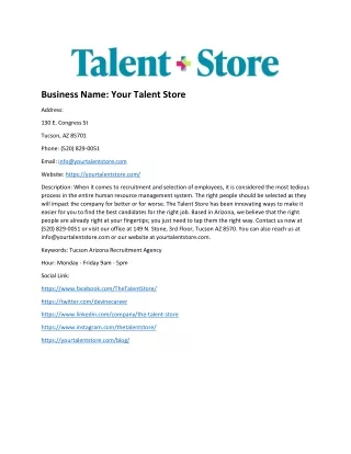 Your Talent Store