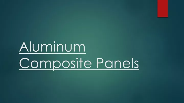 aluminum composite panels