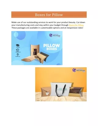 boxes for pillow