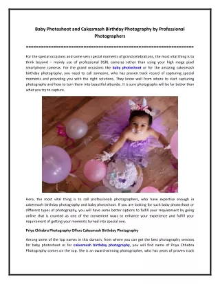 Baby Photoshoot and Cakesmash Birthday Photography by Professional Photographers
