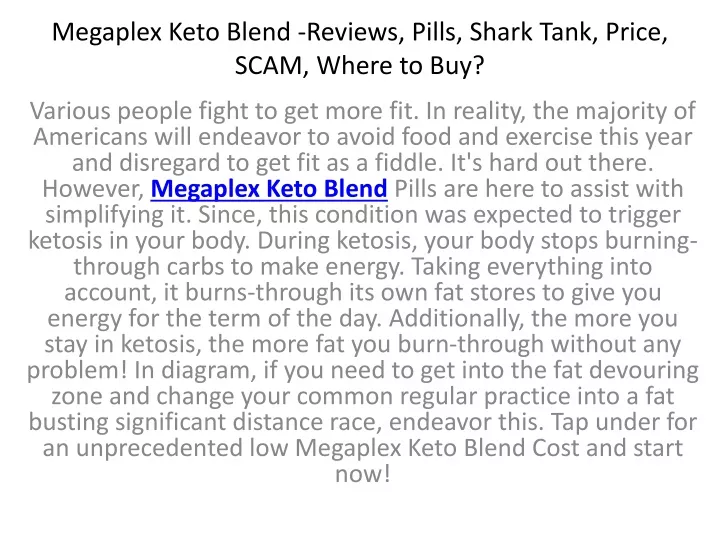 megaplex keto blend reviews pills shark tank price scam where to buy